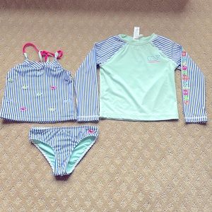 Toddler Girl 3 Piece Vineyard Vines Bathing Suit Set